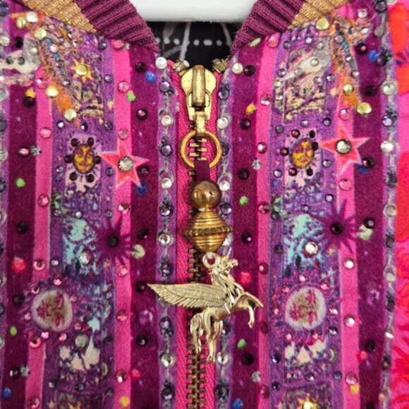 Camilla Tropic Of Neon Bomber Jacket Reversible Small b96E - Picture 10 of 14